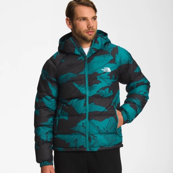 The North Face Mens Hydrenalite Printed Down Puffer Jacket Blue Size XL NWT $260 - Picture 1 of 6